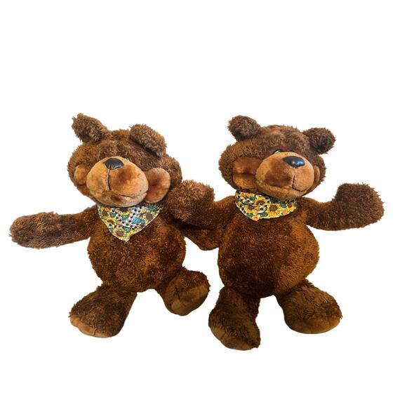 GUC Lot of 2 Goffa International Brown Teddy Bears Identical 17" Cuddly - Picture 2 of 6